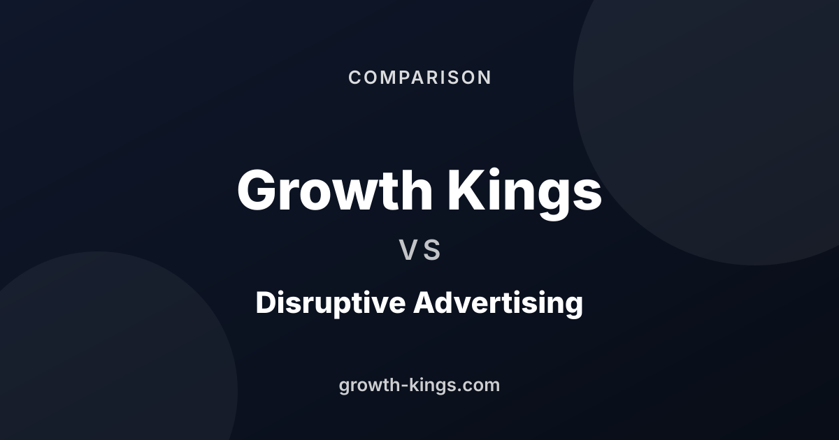 Growth Kings vs Disruptive Advertising: Which Agency Should You Choose?