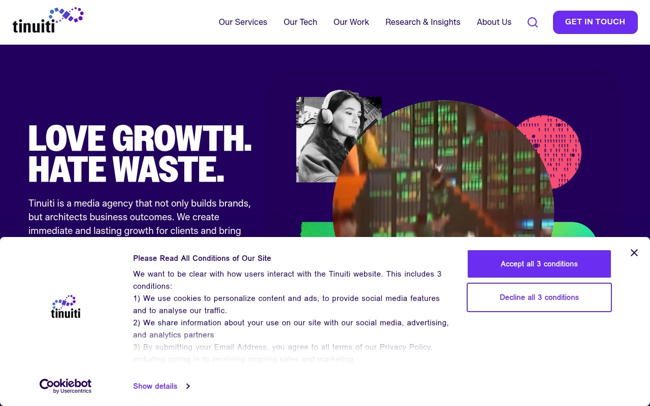 Tinuiti homepage