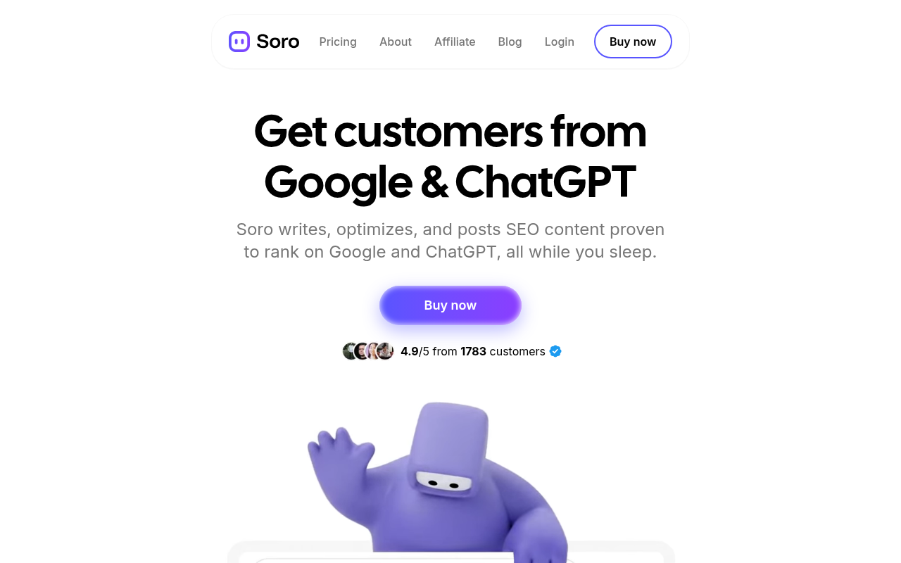 Soro homepage